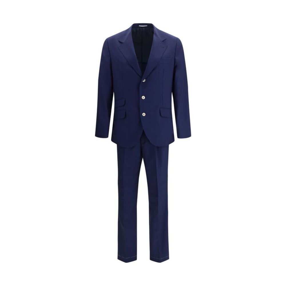 Brunello Cucinelli Blue Wool Oves Aries Two-Piece Men's Suit